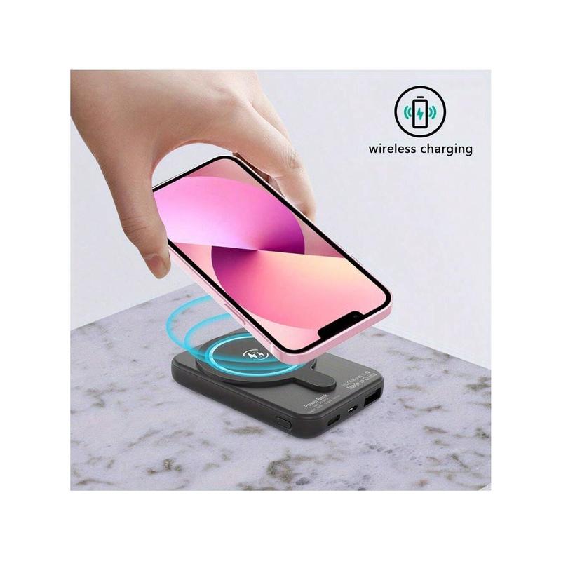 10000mAh Wireless Mini Power Bank Magnetic Portable Charger Fast Charging For Apple IPhone, IPad,Android Phone, Gifts For Family, Friends, Kids,Birthday,Christmas, Winter, Black FridaySuitable For Outdoor Play, Shopping, Traveling, Portable Power SupplySa