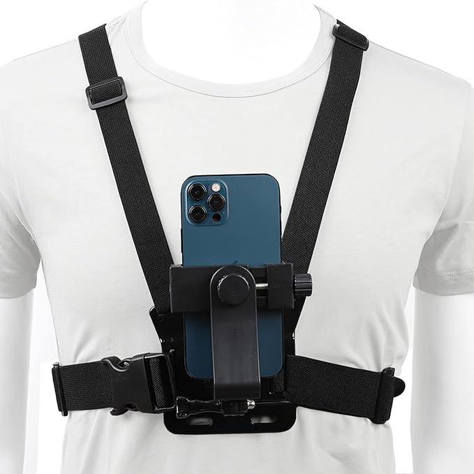 Mobile Phone Chest Strap Mount Chest Harness Holder for Action Camera and Cell Phones