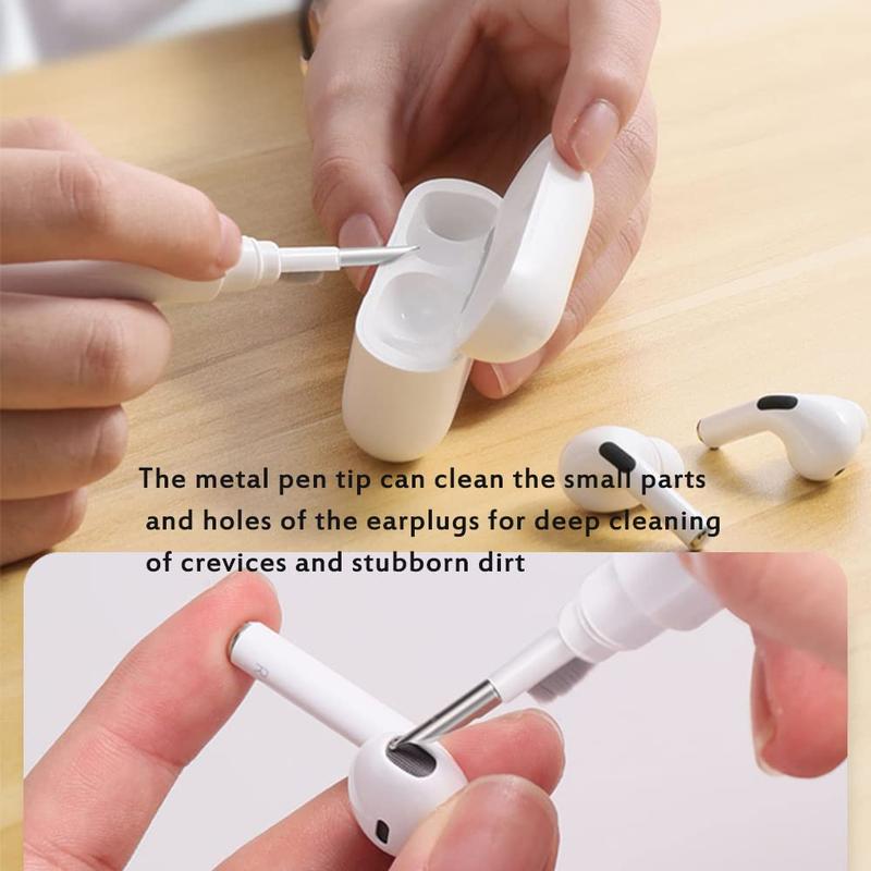 3 in 1 Airpods Cleaner Kit, Portable Earbud Screencleaner Cleaning Tool with Sponge for Phone,Laptop,Camera,Earphone Charging Box Bluetooth Headset