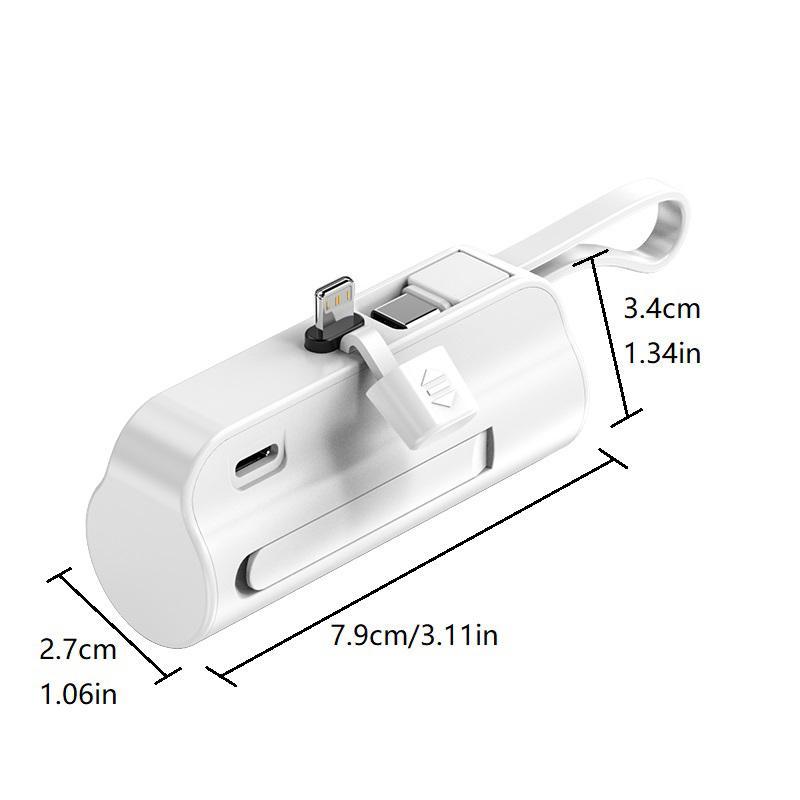 Portable Mini Power Bank (1 Count), 3000mAh Power Bank with USB-A & Type-C Port, Pocket Emergency Mobile Power Bank