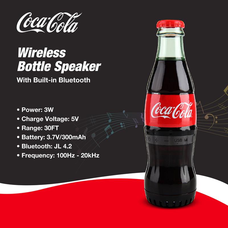 Coca-Cola Diet Coke Bottle Shape Bluetooth Speaker With Bluetooth 5.0 Technology, AUX Port, Loud and Bass Sound, Portable Wireless, Long Playtime, TWS Pairing For Outdoor & Indoor Activities | Portable Speaker