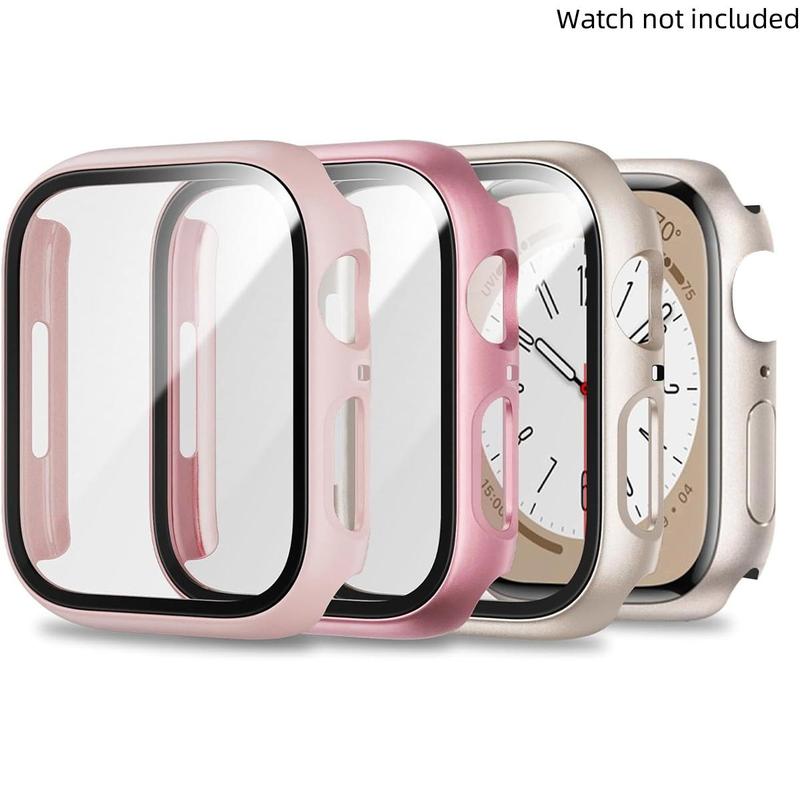 2 In 1 Smart Watch Case Kit, 3 Counts Ultra-thin Tempered Film Watch Protective Case, Compatible with Apple Watch Ultra SE 9 8 7 6 5 4 3 2 1, Smart Watch Case Accessories