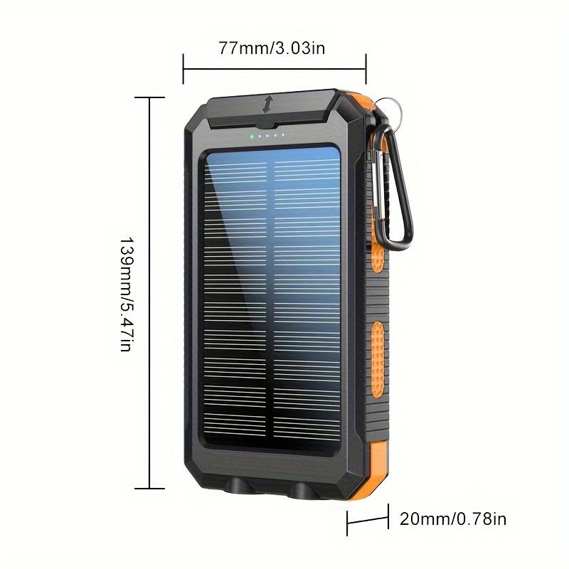 10000mAh Portable Solar Power Bank With USB Connector, Charging Indicator, And Lithium Rechargeable Battery - 0-5W Output, Solar Powered Charger For Travel, Camping, Bike Rides Operating Voltage