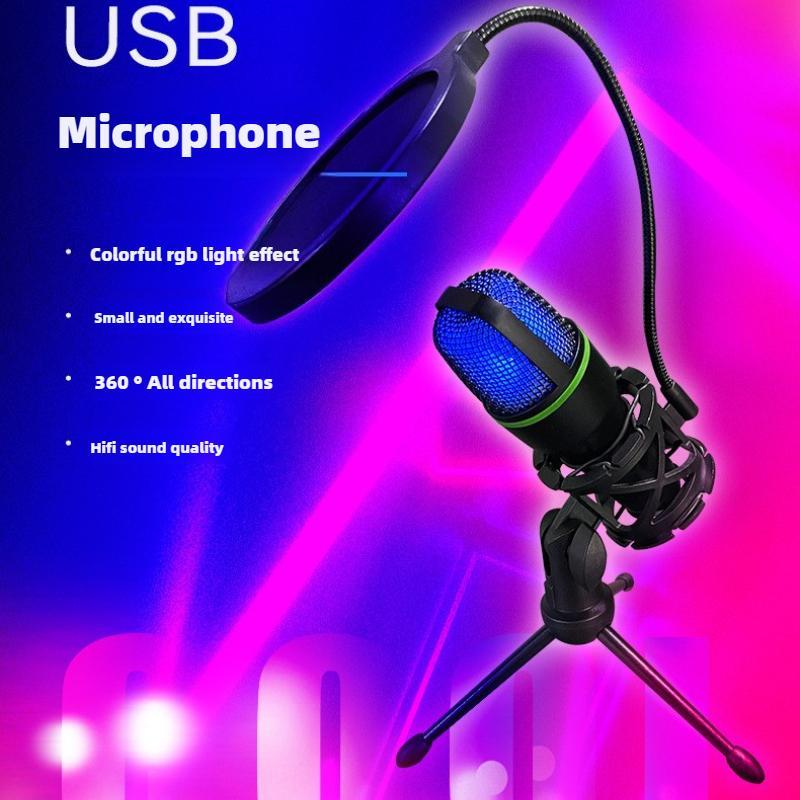 USB Gaming Microphone, Plug and Play Condenser Microphone, Perfect for PS4&5, Make Great YouTube Podcasts Compatible with MAC and Windows