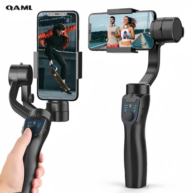 F8 3-Axis Handheld Gimbal Phone Stabilizer Smartphone Tripod Cellphone holder for iPhone Android Mobile video Record Accessories Compact、selfie、bluetooth、recording、mount。 Button Handle