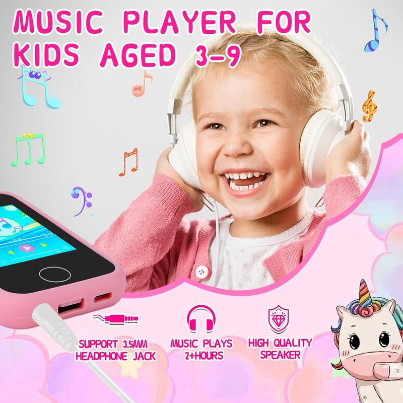 Phone for Kids Birthday Gifts - Kids Smart Phone for Girls Play Cell Phone Fake Toy Phone with 2.8 Inch Touchscreen and 32GB Card for Kids Age 3-8