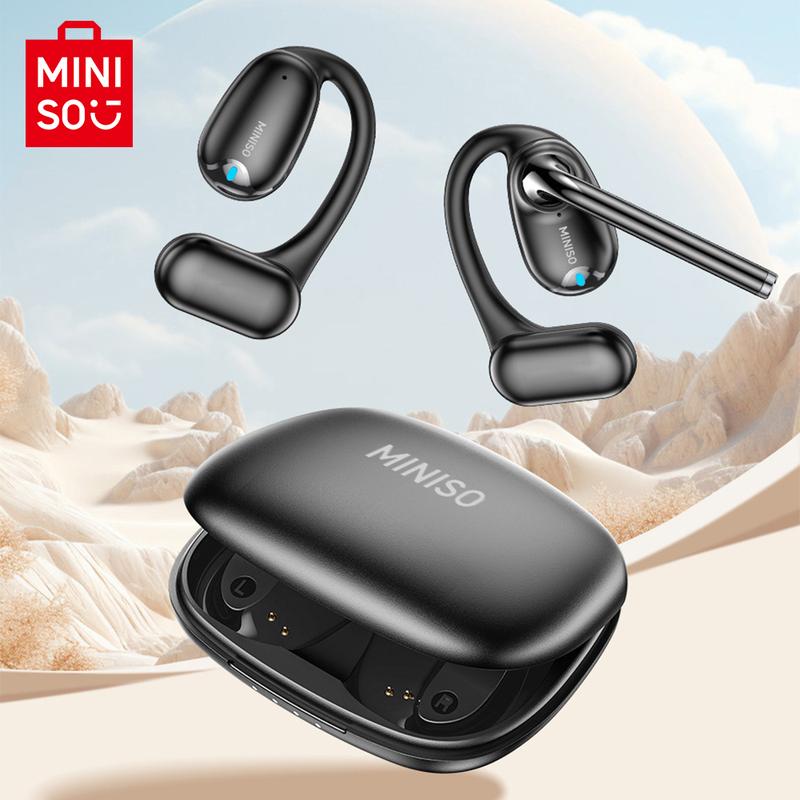 MINISO M66 New Microphone Wireless Bluetooth Earbuds Super Voice Call Video Conferencing Office earbuds Open and Non-in-ear headset Business style stylish headphones and lightweight Earphones wireless support All Phone