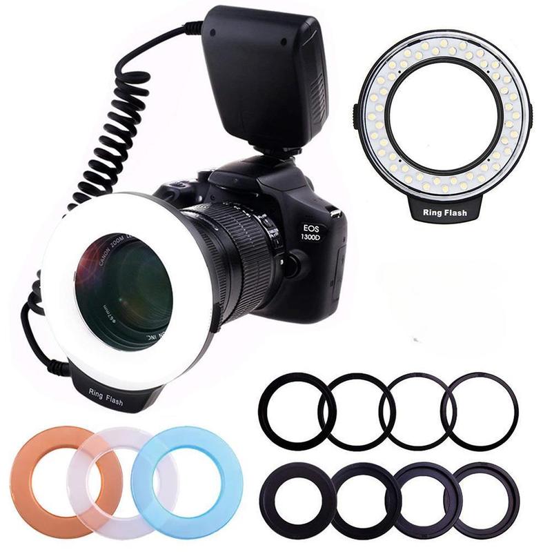 Ring Flash Photography Gear, Camera Ring Flash Photography Light with Accessories, Camera Accessories for Capturing The Beautiful Moments in Life