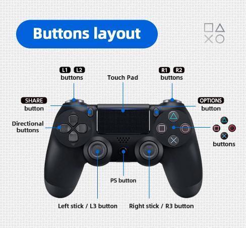 2024 Wireless Controller for PS4,Bluetooth Controller Remote,Rechargeable Gamepad ps4 Slim Pro,with Double Shock Audio Six-Axis Motion Sensor