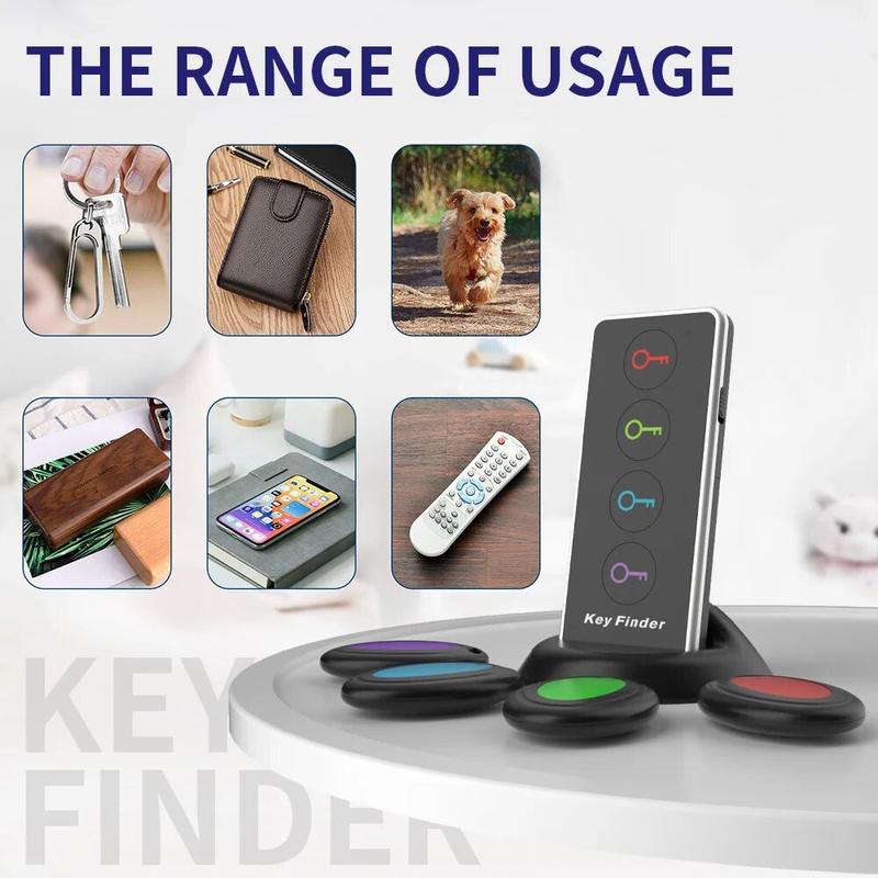 Key Finder with Bluetooth  and Flashlight for Tracking Lost Keys, Wallets, Bags, TV Remote, Pets & More Remote Control Tracking  Wireless Device