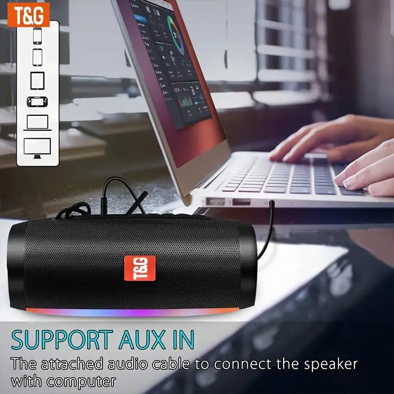 TG157 wireless speaker, portable for outdoor use, with LED light,1200mAh,waterproof,multifunctional,button operation.Smartphone AudioBluetooth speaker,Thanksgiving gift, Christmas and New Year gift. Christmas gift set. Halloween gift. Christmas gift.