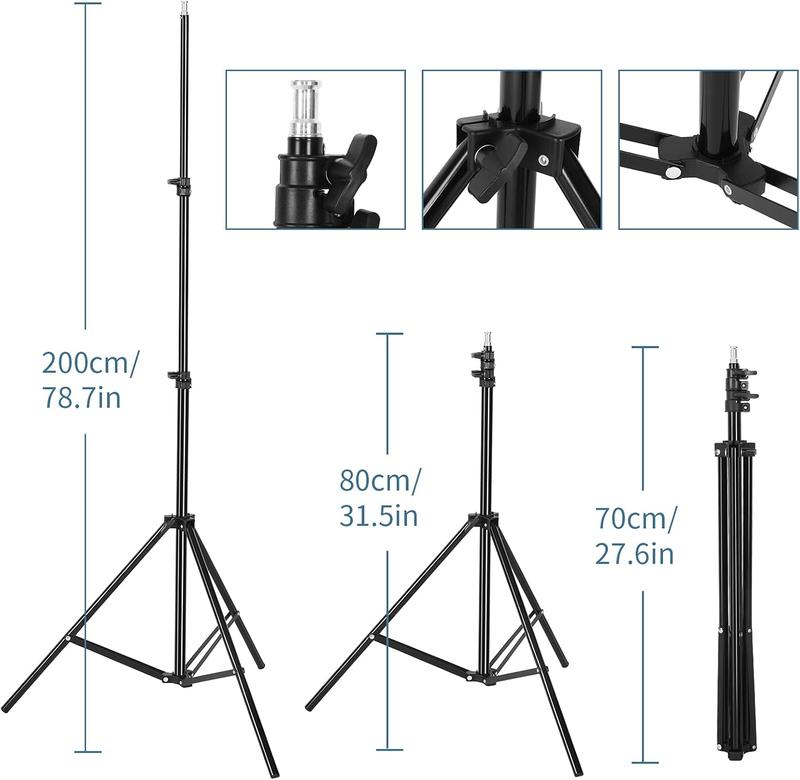 Photography Lighting, 6.5ft x 10ft Backdrop Stand and Umbrellas Continuous Lighting Kit for Photo Studio Product, Portrait and Video Shoot Photography