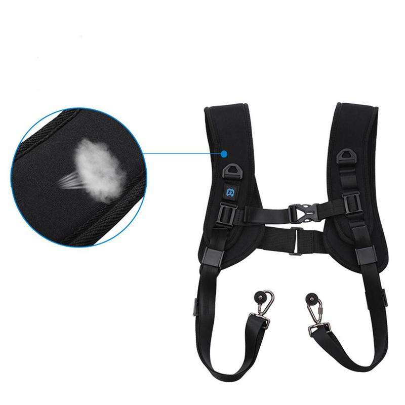 PULUZ Quick Release Double Shoulder Harness, Soft Pad Decompression Foam Strap Belt, Camera Accessories for DSLR Digital Cameras Photography