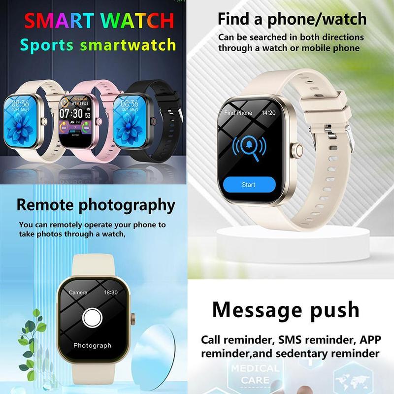 Smart Watch, Fashion Digital Watch, Compatible with iPhone Android, Sports Watch with Multiple Sports Modes for Women & Men