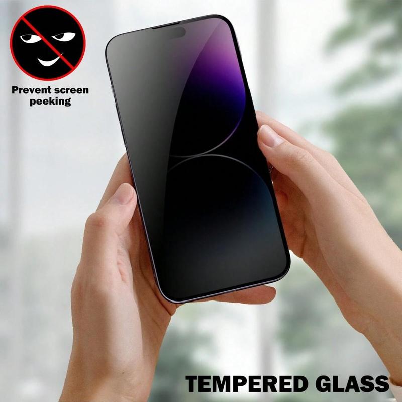 Privacy Screen Protector, 5 Counts set Anti-spy Tempered Glass Screen Protector, Touch Sensitive Bubble Free Screen Protector for iPhone 16 Pro Max 15