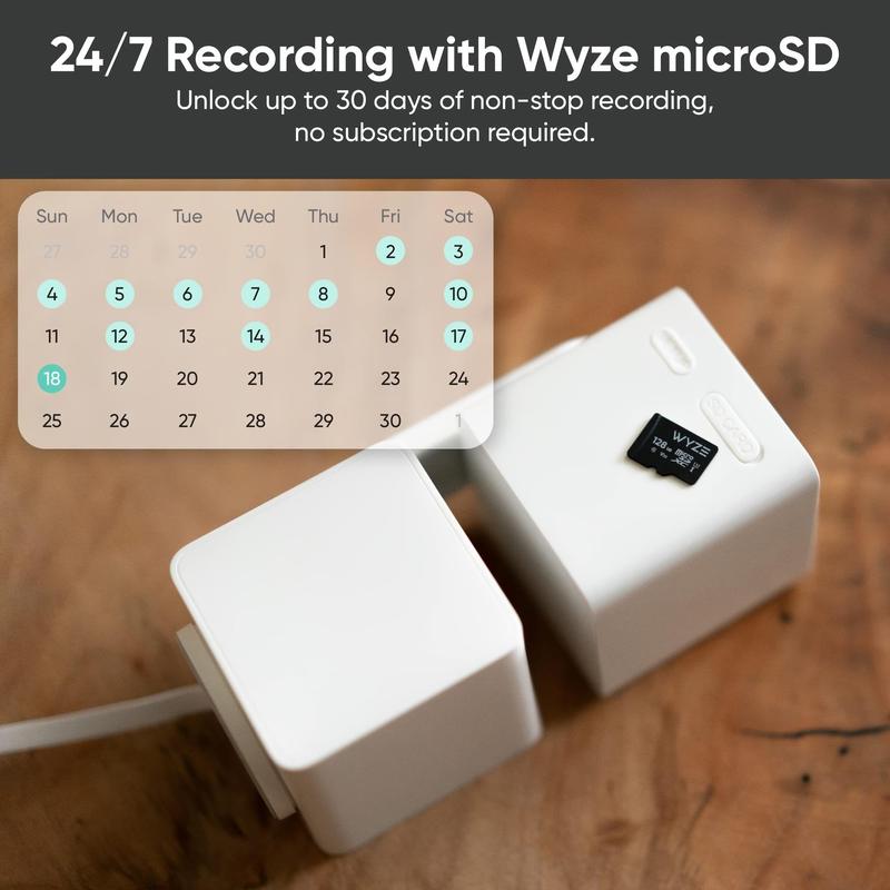 WYZE WiFi smart home security camera, indoor outdoor IP65 Waterproof 1080p pan tilt zoom movements tracking home security cameras for Home Pet