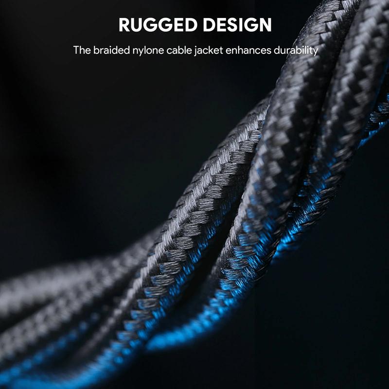 AUKEY CB-NAC1 Circlet AC 1m Nylon Braided USB-A to USB-C Cable smartnfccase Charging Resistance