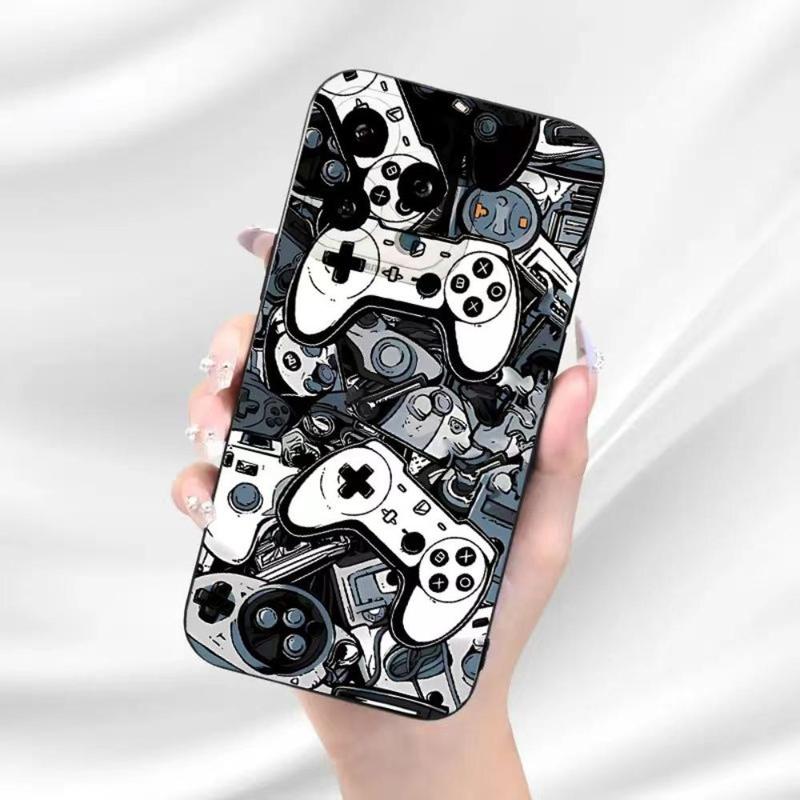 Creative Gamepad Pattern Phone Case, Anti-fall Wear-resistant Decorative Phone Protector Cover, Phone Accessories Compatible With iPhone 11 12 13 14 15 Pro Max Series