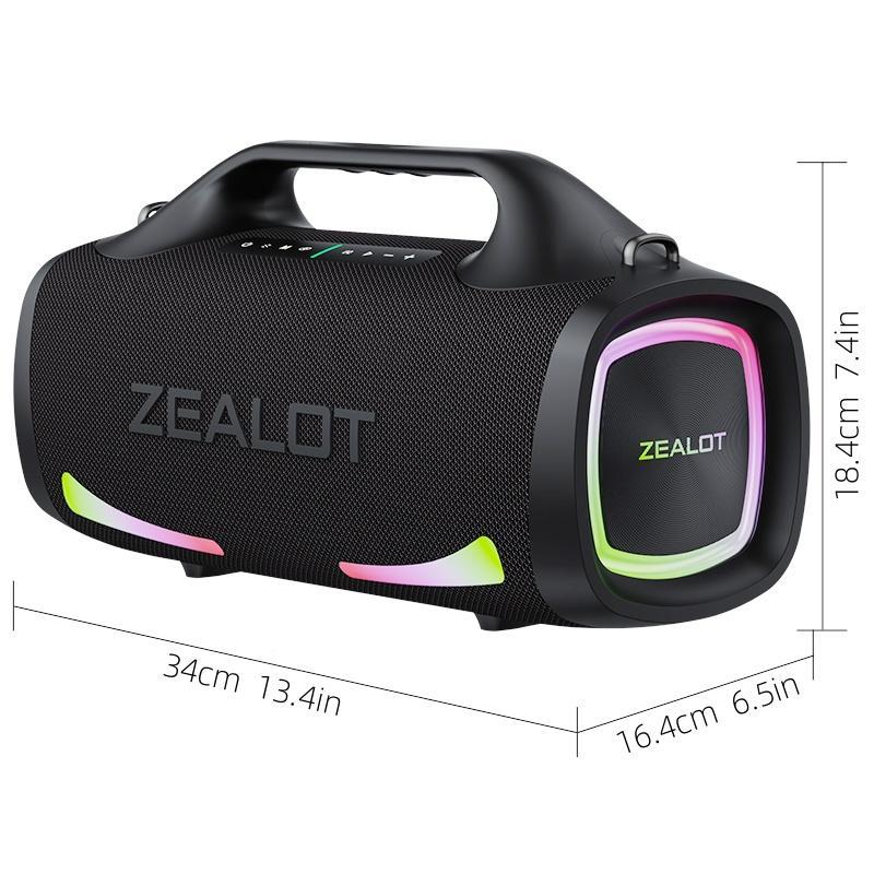 ZEALOT S79 Wireless Speaker, 100W Portable Speaker with 24000mAh Power Bank Function, Outdoor Waterproof Speaker for Camping, Beach, Party