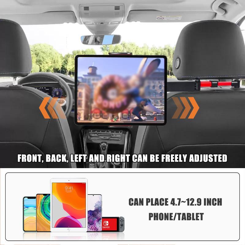 Car Seat Back Extension Rack, Adjustable Car Seat Back Phone & Tablet Stand, Car Interior Accessories