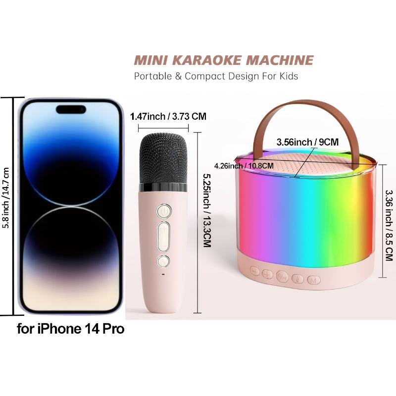 Karaoke, Karaoke Machines, Mini Karaoke, Portable Karaoke, Karaoke with Two Microphones, Suitable for Family Gatherings, Birthdays, Parties And As Gifts