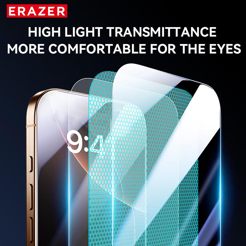 ERAZER for iPhone16Pro max 15 14pro 13 Series Clear Privacy Protection Phone Film Dust Free Without Bubbles, HD ClearPhone Screen Protector