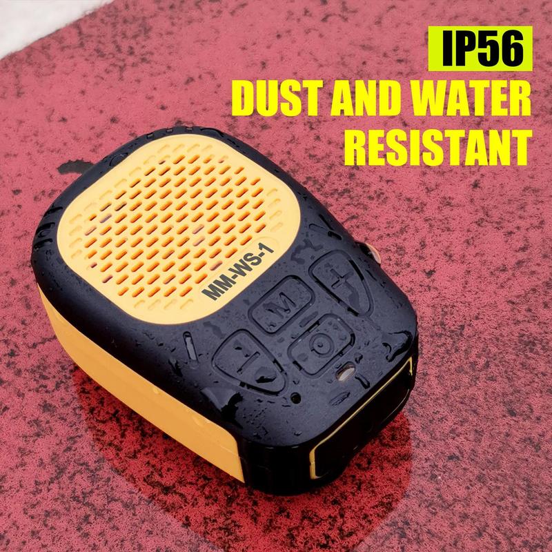 Portable Wireless Speaker, Waterproof Clip-on Design Speaker with Built-in Mic, Rechargeable Hands-free Music & Calls Speaker for Outdoor Entertainment Center