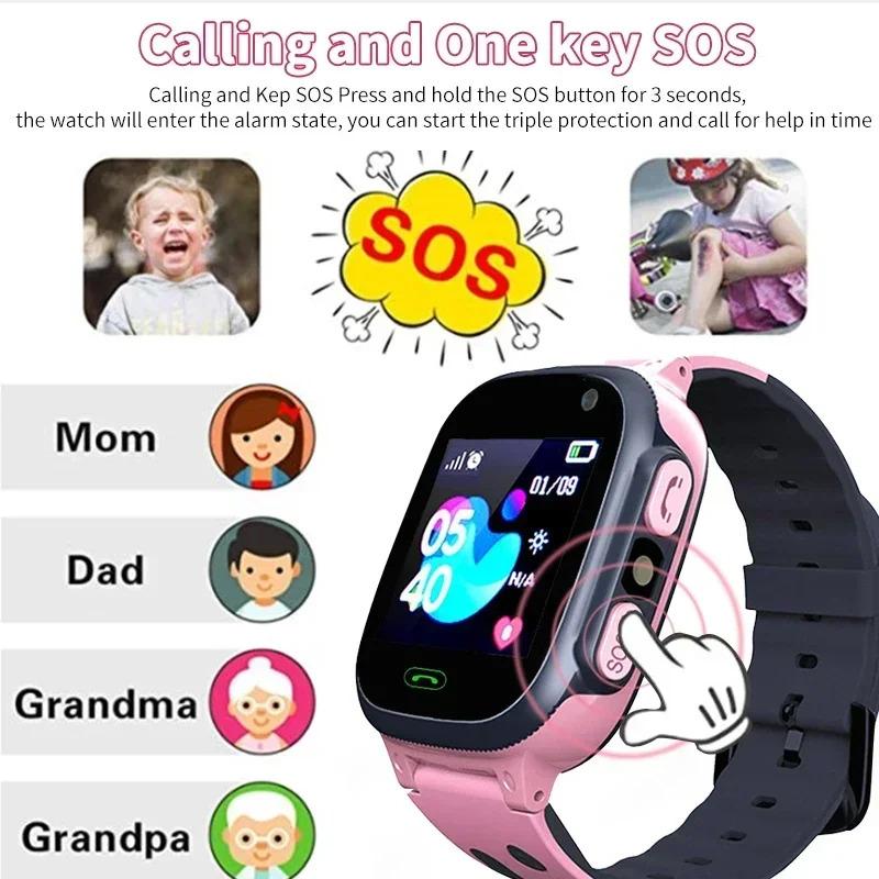 Kids Smart Watch With GPS SOS Waterproof Smart Watch Card Positioning Tracker Anti-Lost Kids Watch Bluetooth 5G Smart Watch