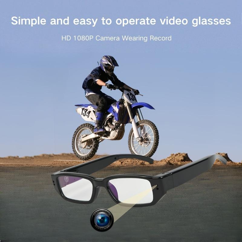 [Fast Arrival] HD 1080P Smart Camera Glasses - Portable Mini Cam for Sports, Cycling & Presentations with 64GB Memory Card Included