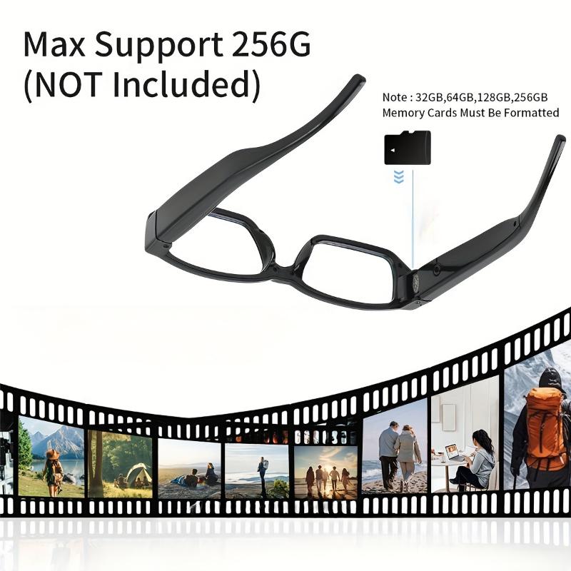 [Fast Arrival] HD 1080P Smart Camera Glasses - Portable Mini Cam for Sports, Cycling & Presentations with 64GB Memory Card Included