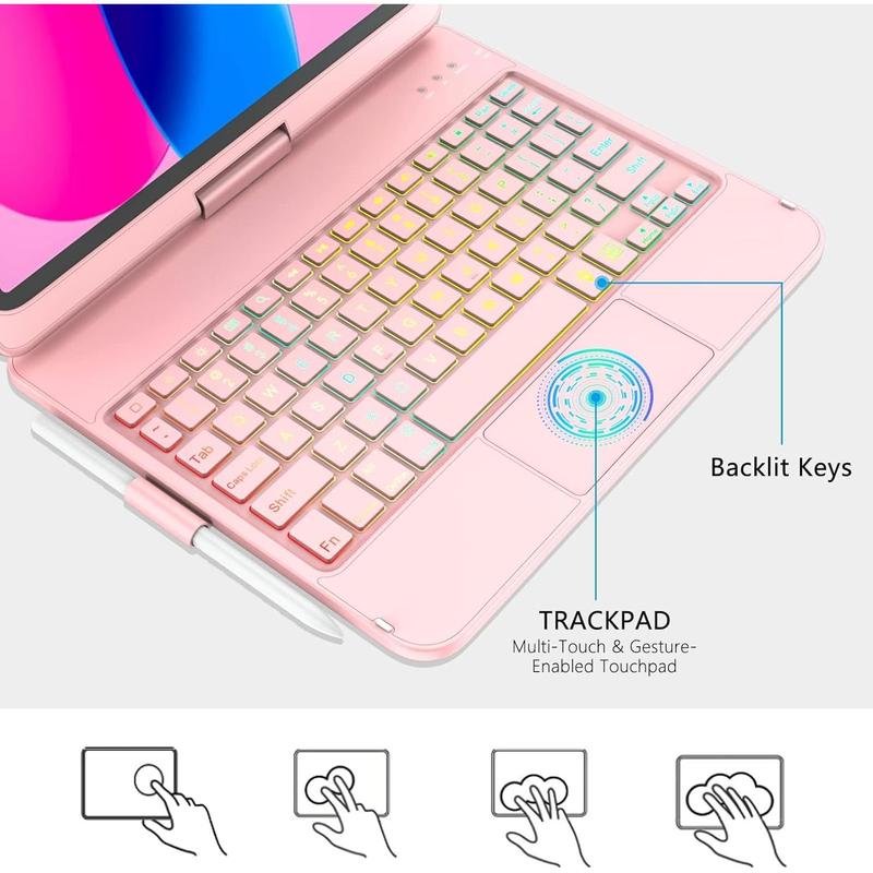 Touchpad Keyboard Case for iPad 10th Generation 10.9