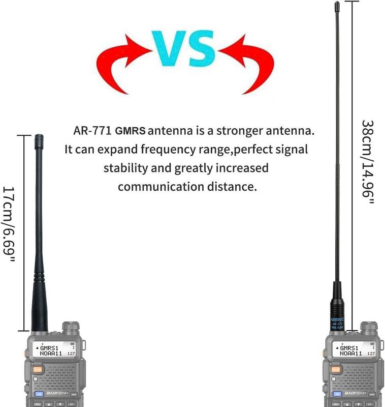 4Pack BaoFeng UV-5R GMRS Two Way Radio Long Range Radio with 1800mAh Battery and 771 Antenna Ham Radio Handheld