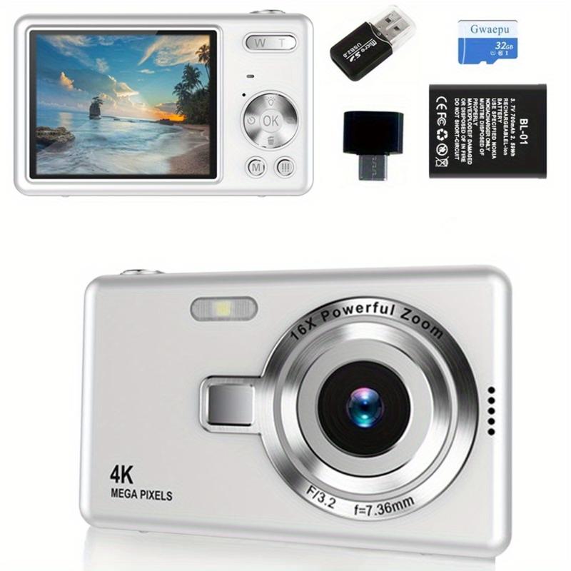 SEREE 4K Digital Camera, 12 Megapixel, 16x Zoom, Auto Focus, Compact and Portable