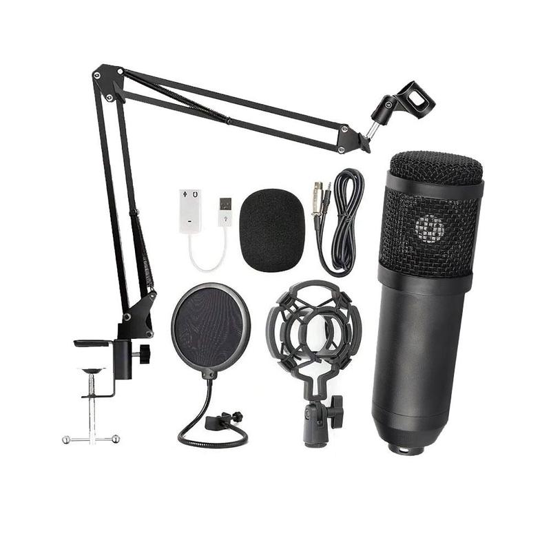 Professional Microphone Kit, BM800 Studio Microphone for Recording, Live Streaming, Gaming, Vlog Recording, Studio