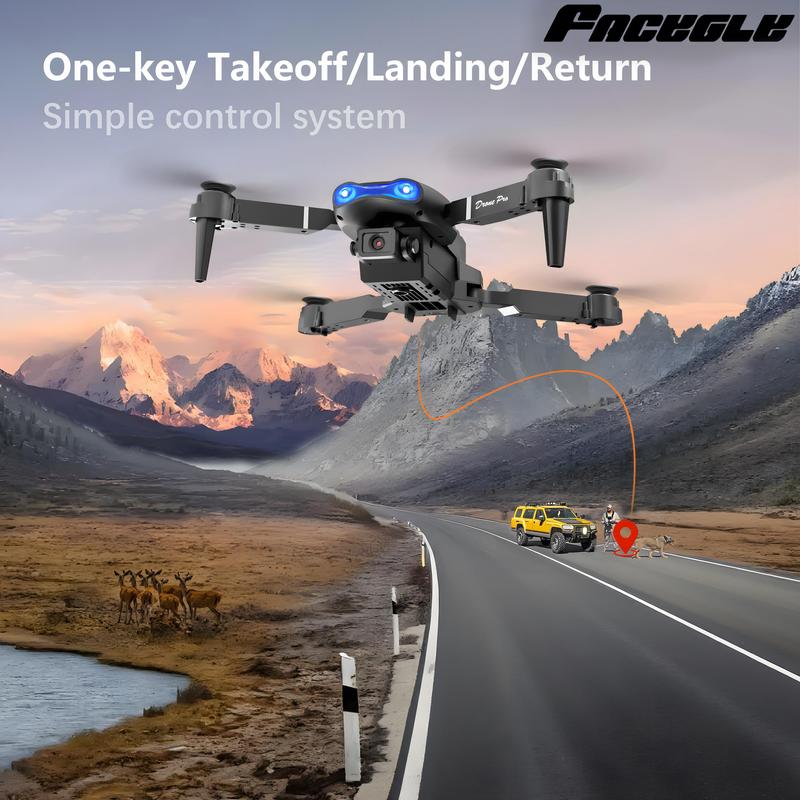 E99 drone: foldable drone with dual cameras, remote control drone beginner gift, affordable drone, dual battery set, Christmas, Halloween, New Year gift