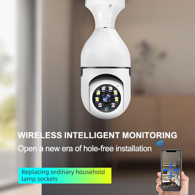 Light Bulb Security Camera, 5G&2.4 WiFi, 3MP HD, Infrared Night Vision, Pan Tilt, 2-Way Audio, Human Detection bulb camera