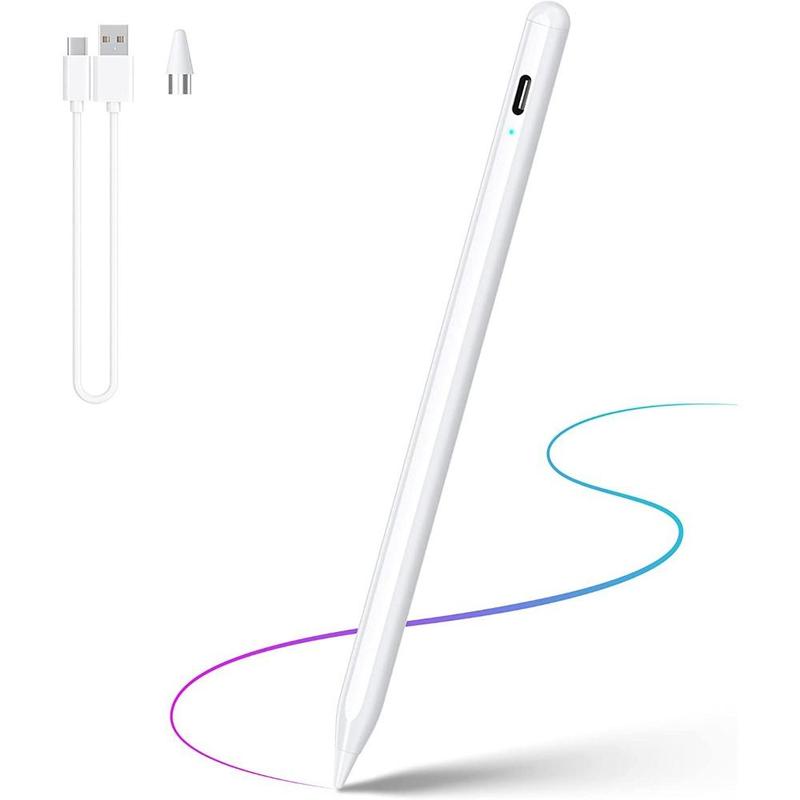 Stylus Pen, USB Rechargeable Magnetic Type-C Tablet Stylus Pen, Compatible with iPad iPad Pro Samsung & Other iOS Android Smartphones & Tablets