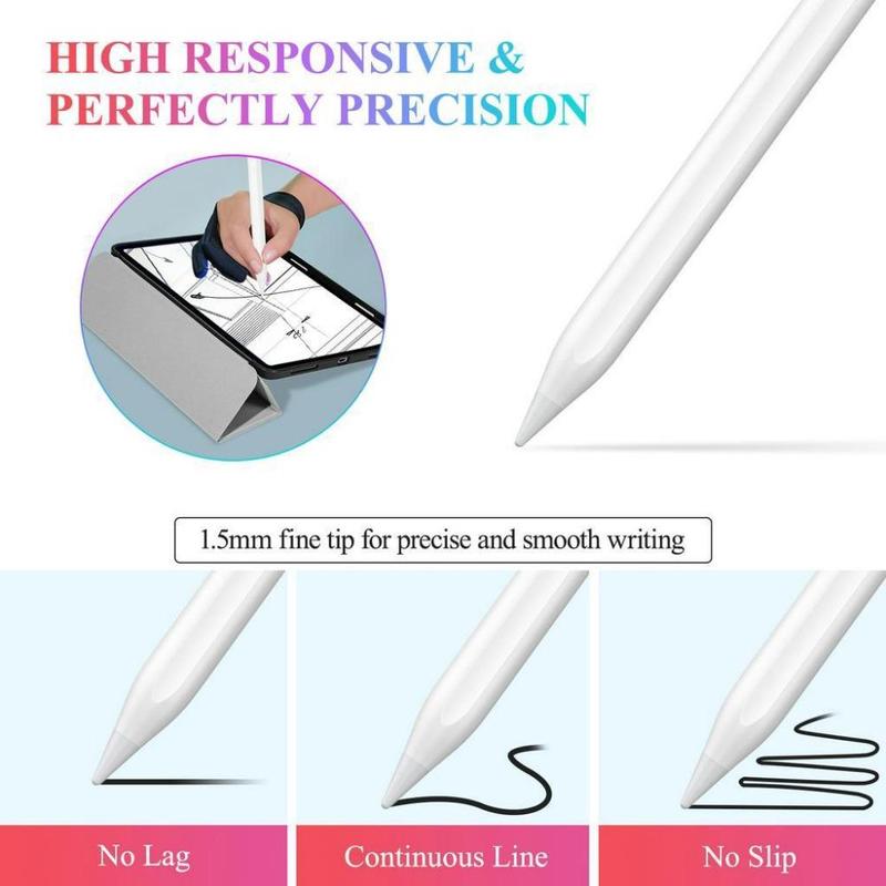 Stylus Pen, USB Rechargeable Magnetic Type-C Tablet Stylus Pen, Compatible with iPad iPad Pro Samsung & Other iOS Android Smartphones & Tablets