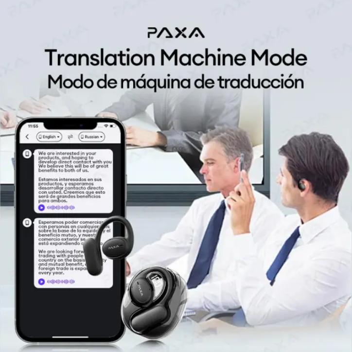 PAXA OpenAir 5 OWS Translation Wireless Bluetooth Earphones Support 135 Languages Real Time Bluetooth Translation Support Playing Music Phone Calls Headphones