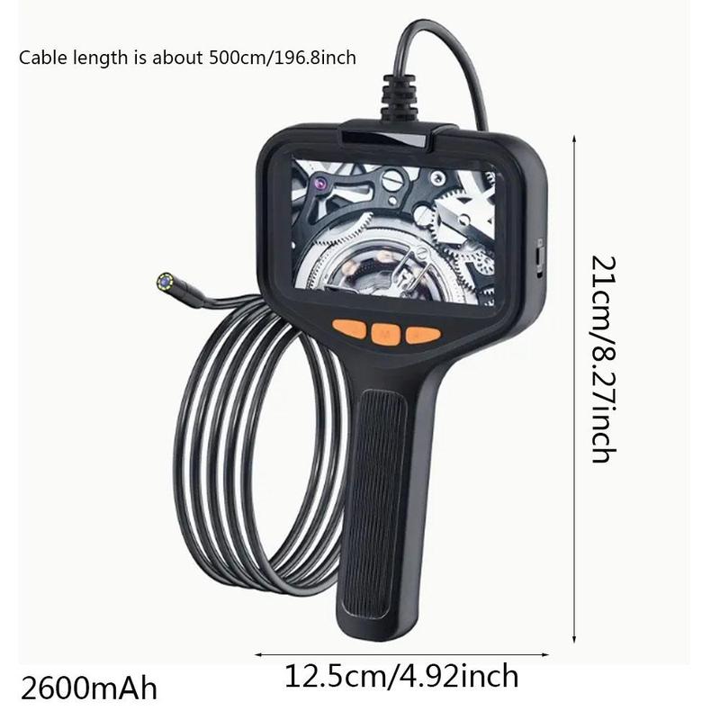 4.3-Inch HD Screen Endoscope Camera with LED Light, Waterproof Endoscope Camera with 16.5ft Flexible Cable, Multipurpose Endoscope Camera for Home Check & DIY Enthusiasts