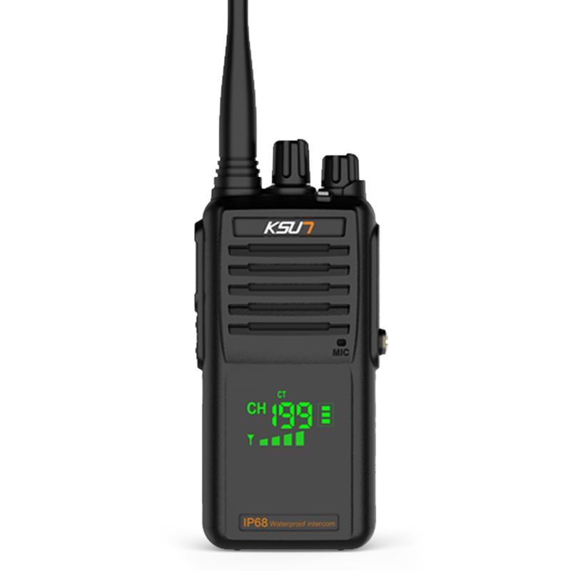 KSUN P85 Handheld Two-Way VHF Marine Radio IP68 Waterproof LED Screen International 136-174 MHz Walkie Talkie Long Range 8000 mAh Rechargeable Battery