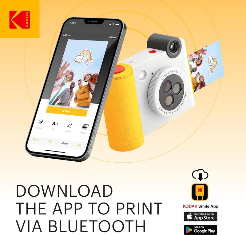 Kodak Smile+ Wireless 2x3 Digital Instant Print Camera with Effect Lenses & Zink Technology camera  for Kids and Adults