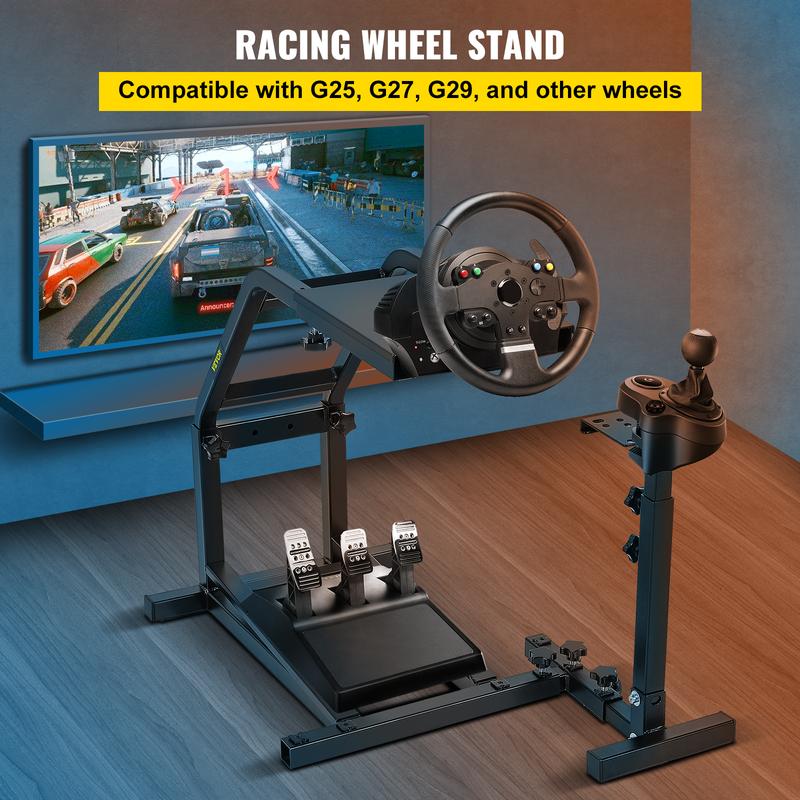 Racing Simulator Steering Wheel Stand for Logitech G29, G27 and G25 Accessories Adjustable