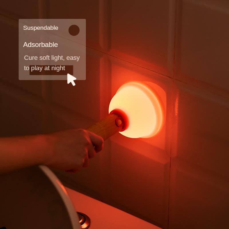 Sidimon Rechargeable LED Plunger Night Light - Dimmable, Hangable Design for Cozy Ambiance & Unique Gifts  Funny Cool Gifts