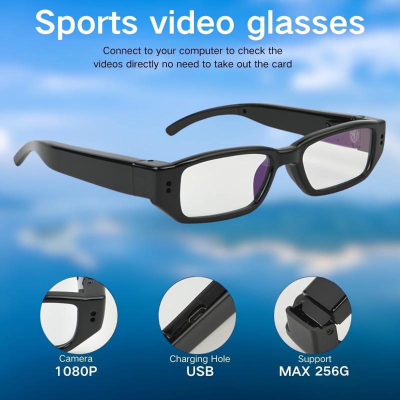 [Fast Arrival] HD 1080P Smart Camera Glasses - Portable Mini Cam for Sports, Cycling & Presentations with 64GB Memory Card Included