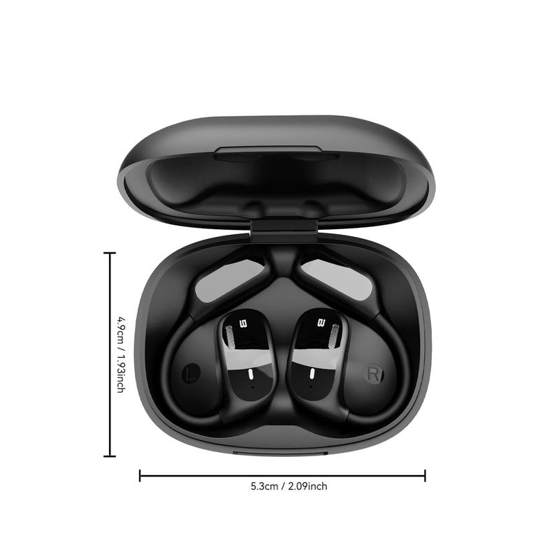 Wireless Open-ear Earbuds, Bluetooth-compatible 5.4 Earphone with Full Color Display Touch Screen, Long Time Play Headphones with Built-in Microphone, Gifts for Boyfriend