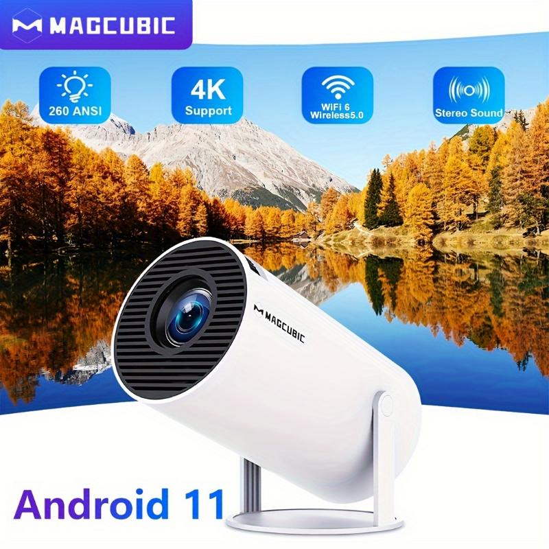 Magcubic Projector HY300Pro Android 11.0 Projector 260ANSI WiFi6 US Plug Allwinner H713 Mali-G312 Dual Wifi HD 1280*720p wireless5.0 4K Auto Correction Home Theater