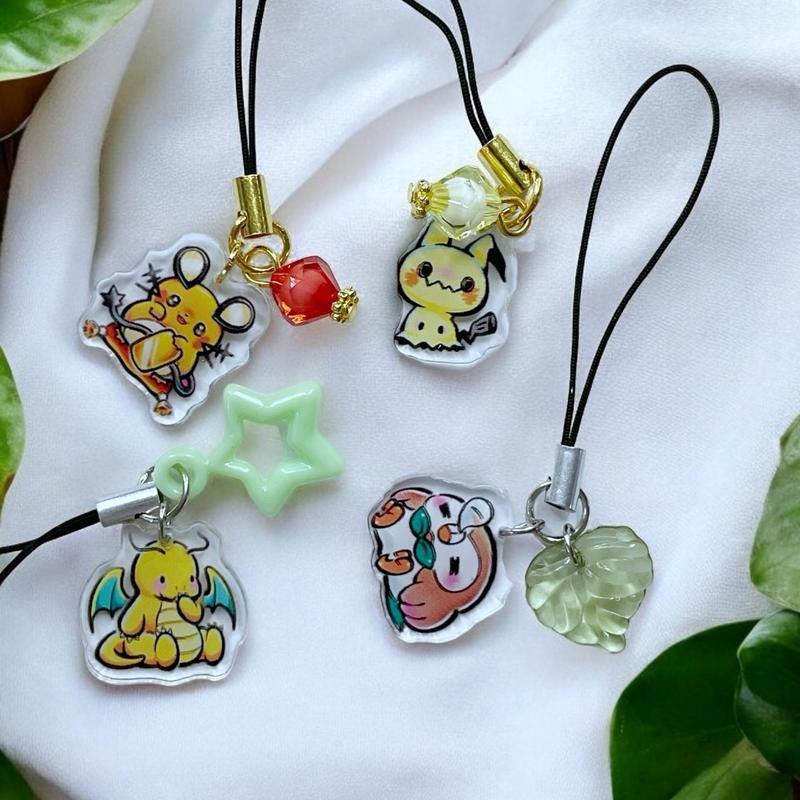 Pokemon Anime Phone Charm Accessories for Smartphone Cellphone