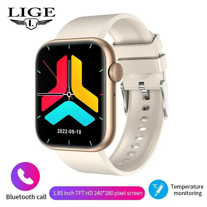 LIGE Smart Watch For Women Full Touch Screen Bluetooth Call Waterproof Watches Sport Fitness Tracker Smartwatch Lady Reloj Mujer