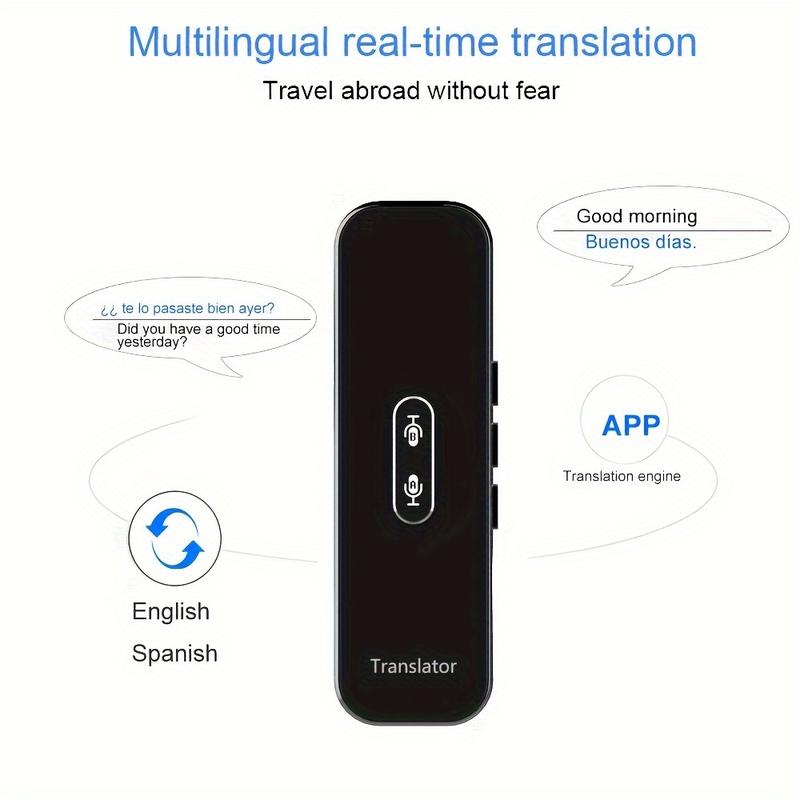 137-Language Instant Smart Voice Translator - Real-Time Bi-Directional Translation & APP Display, User-Friendly for Android iOS Device Owners, Ideal for Travel & Business